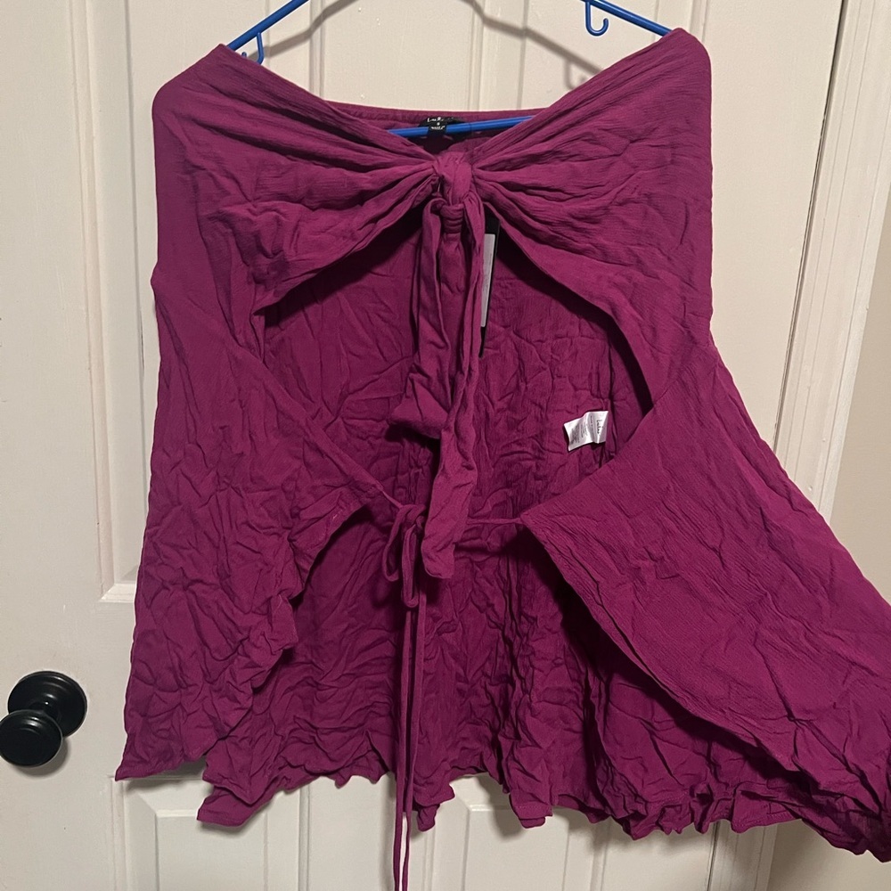 Lulu's Fuchsia Tie-Front Top
